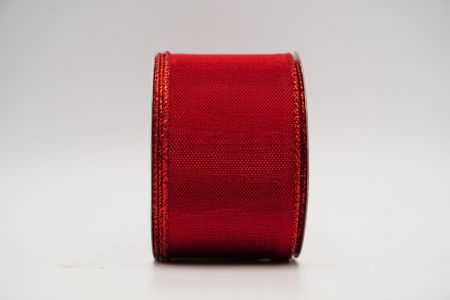 Metallic Shimmer Wired Ribbon_KF6956_red